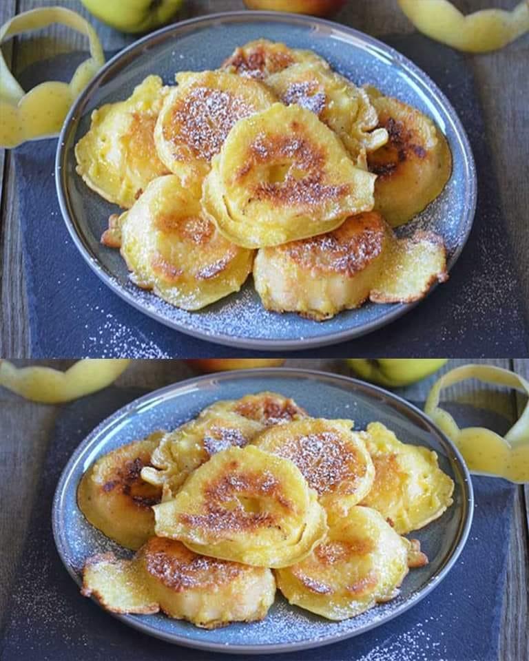 Smażone na patelni placki jabłkowe bez smażenia