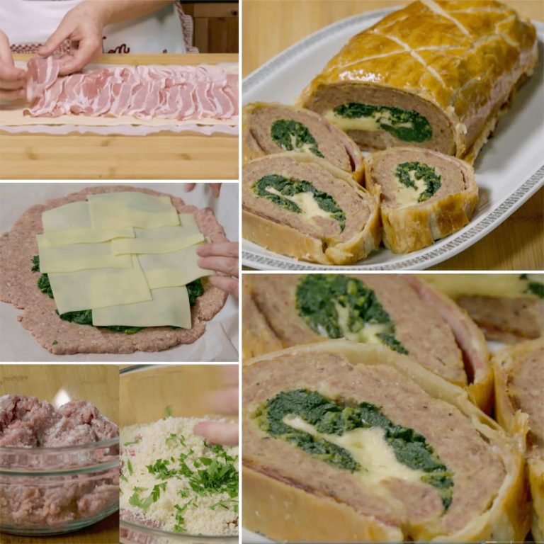 Mięsna zapiekanka w cieście