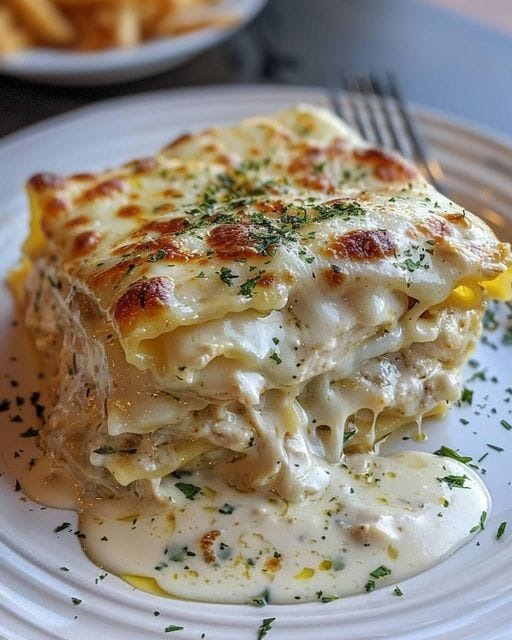 Lasagne z kurczakiem w kremowym sosie