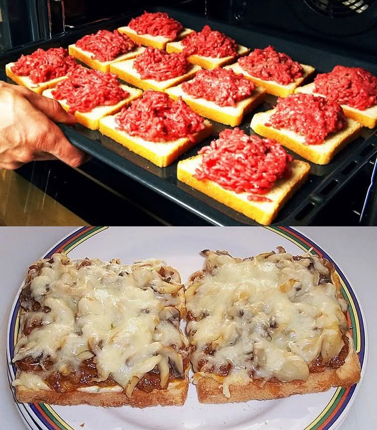Super szybkie tosty z mielonym mięsem, tak łatwe do zrobienia