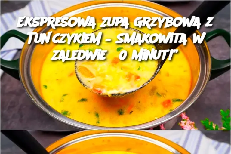 Ekspresowa Zupa Grzybowa z Tuńczykiem – Smakowita w Zaledwie 30 Minut!”