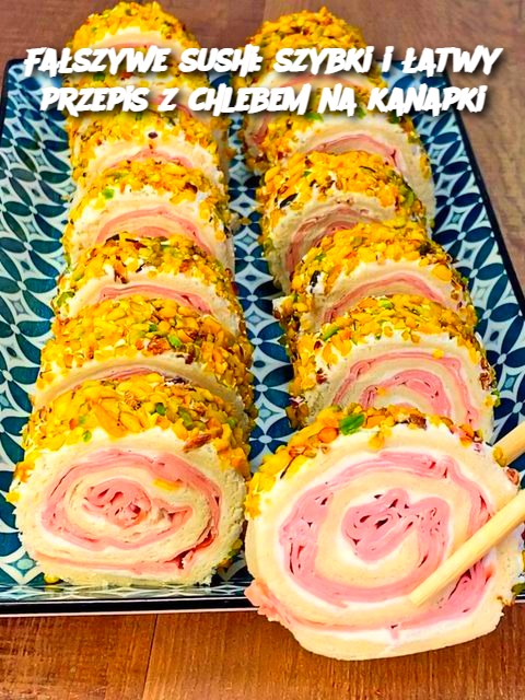 Fałszywe sushi: szybki i łatwy przepis z chlebem na kanapki