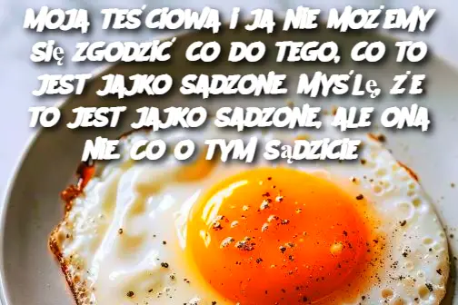 Moja teściowa i ja nie możemy się zgodzić co do tego, co to jest jajko sadzone. Myślę, że to jest jajko sadzone, ale ona nie. Co o tym sądzicie?