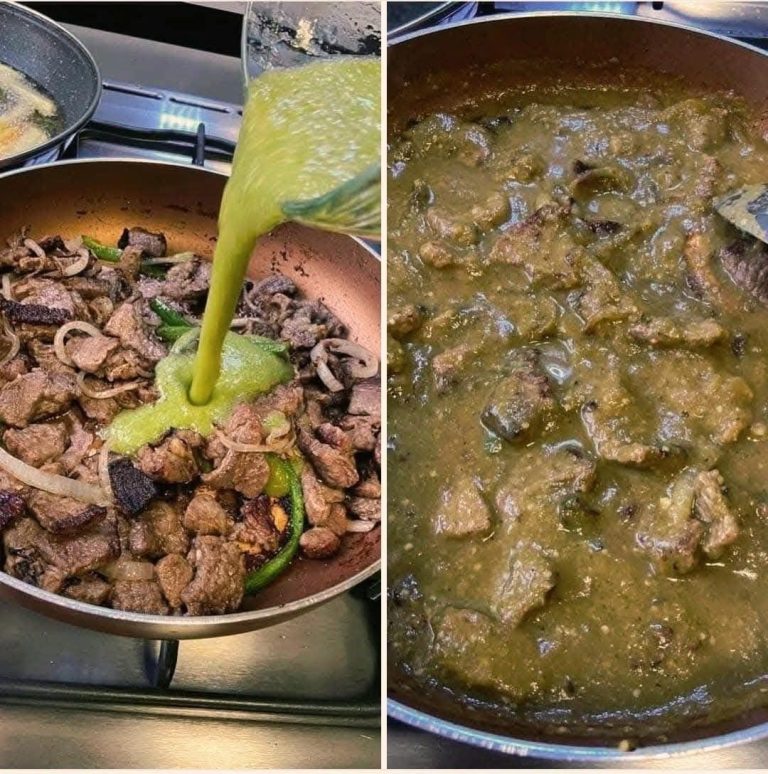 Stek w sosie zielonym