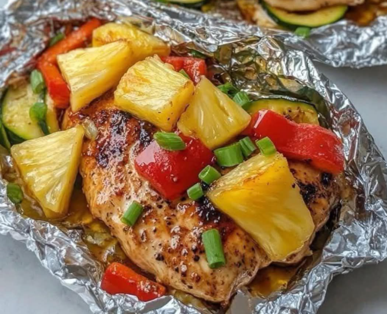 Kurczak teriyaki z ananasem w saszetkach foliowych