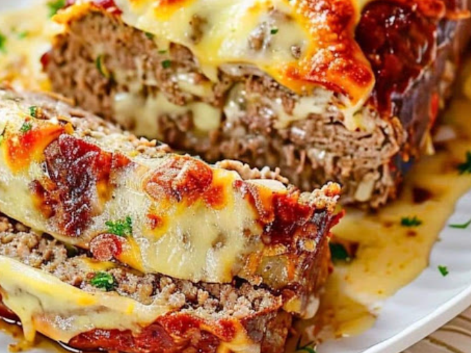 Zapiekanka de boeuf haché au fromage et becon