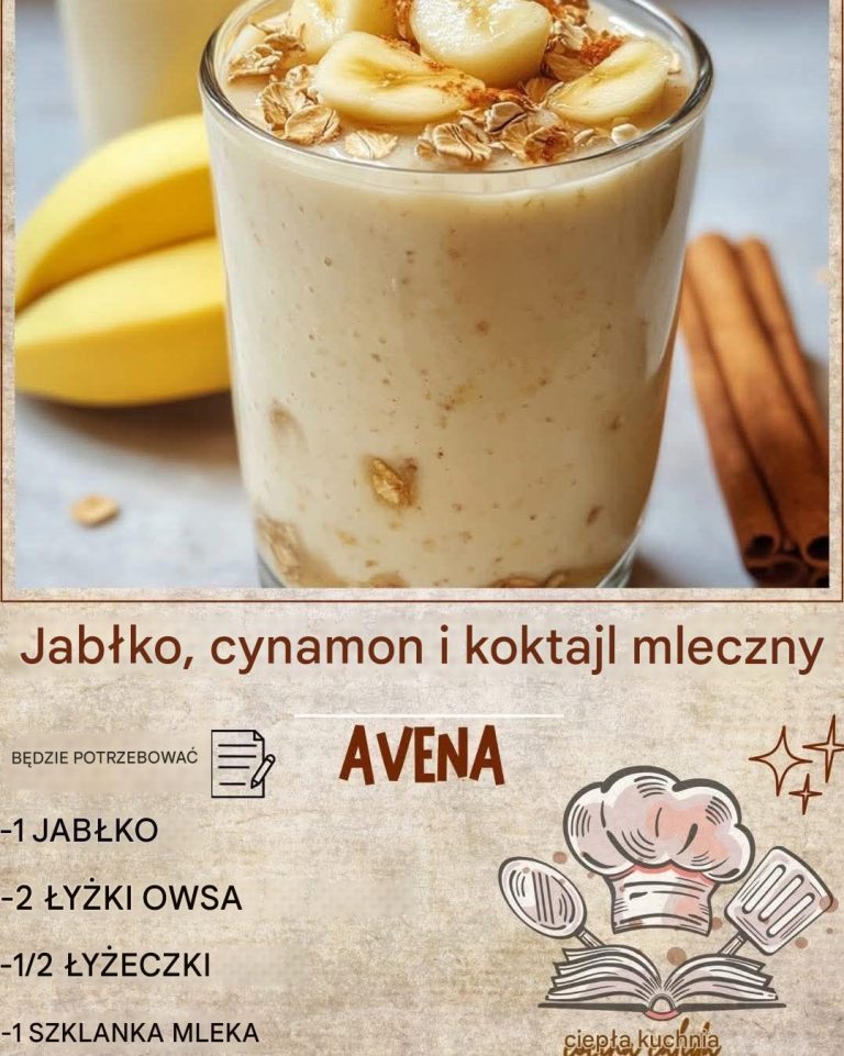 Koktajl z jabłka, cynamonu i owsa