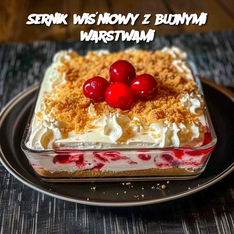Sernik wiśniowy z bujnymi warstwami