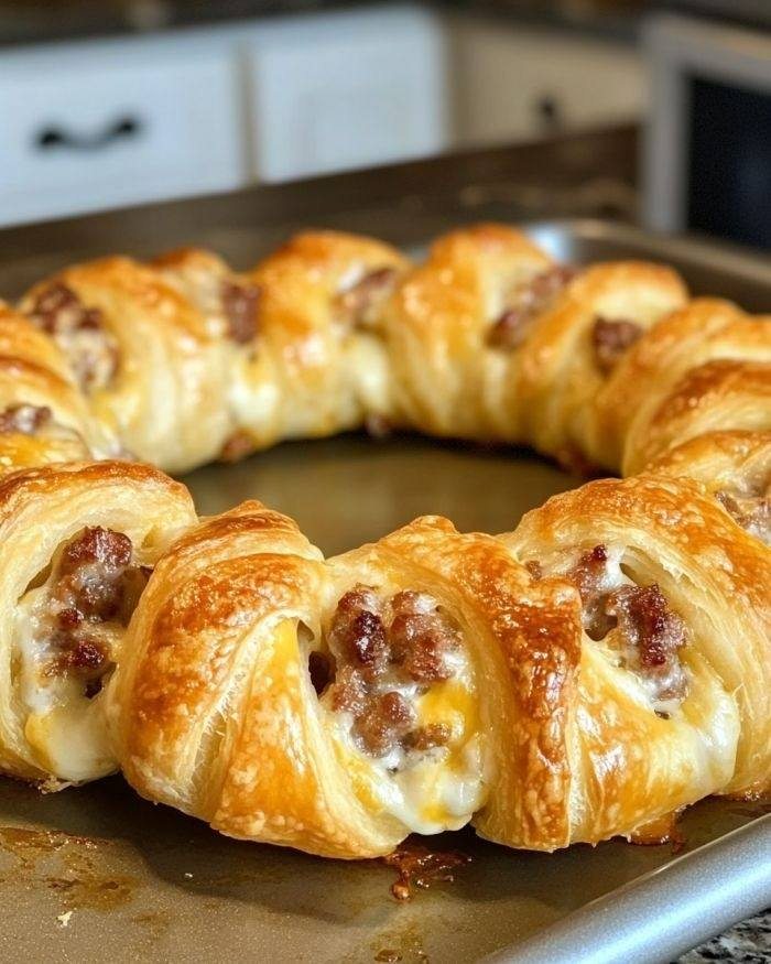 Pierścionek półksiężycowy świąteczny z nadzieniem wytrawnym lub słodkim