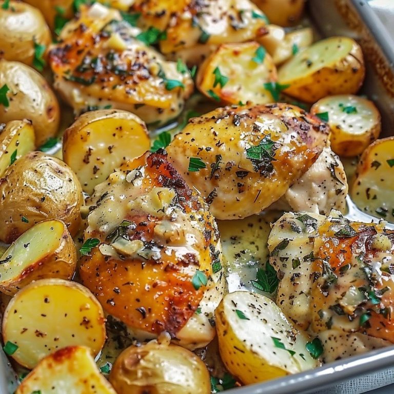 Kurczak z czosnkiem i parmezanem oraz ziemniaki
