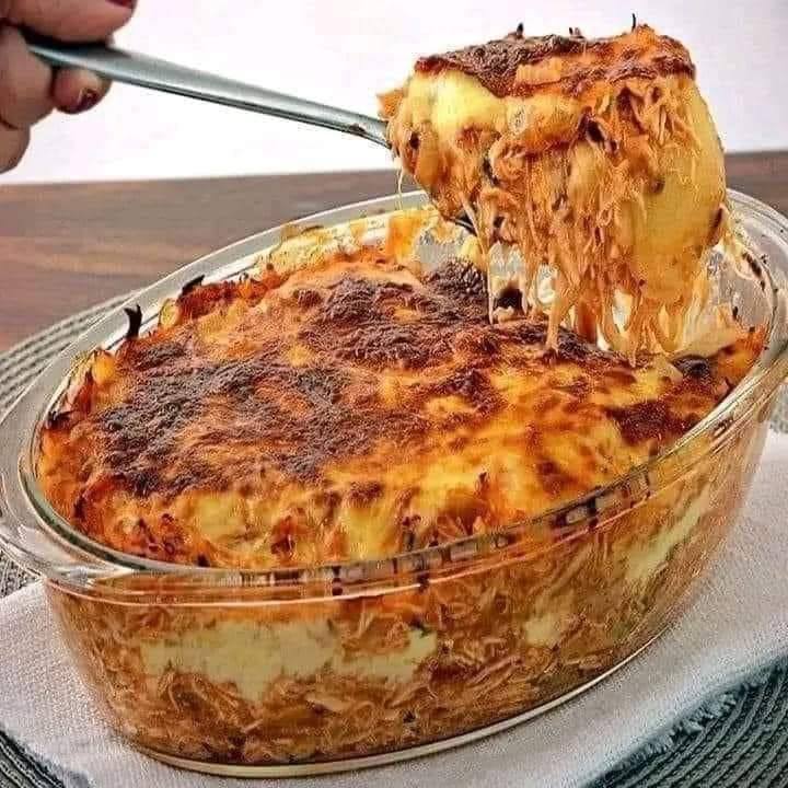 Lasagne ziemniaczana z kurczakiem