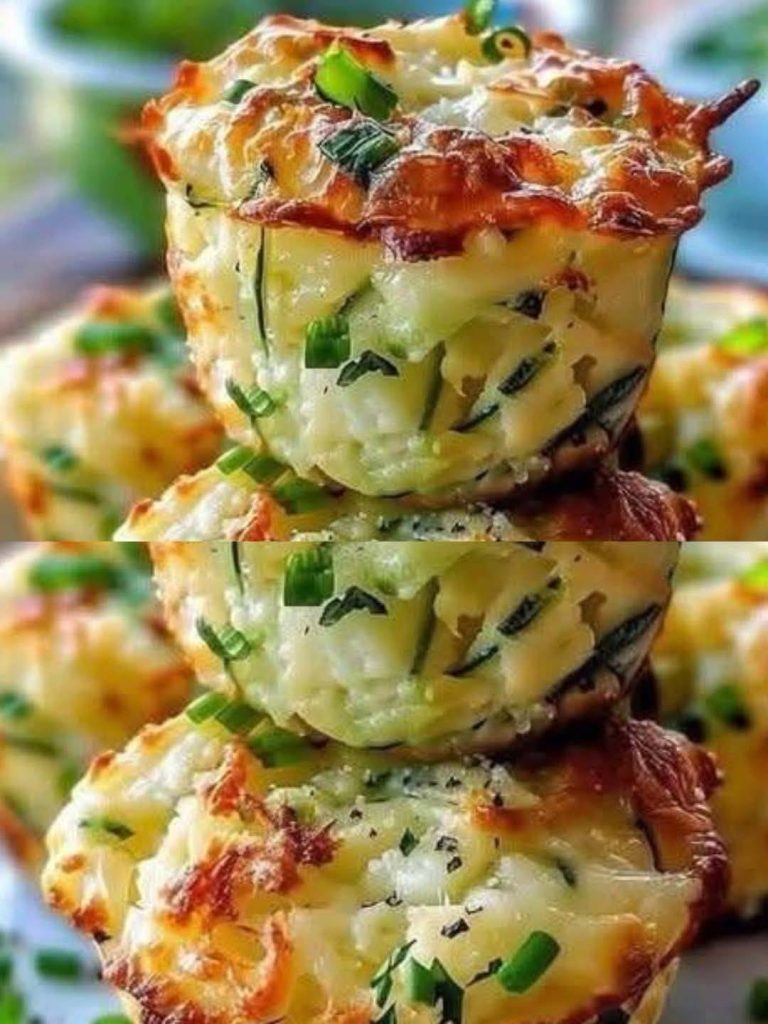 Chrupiące muffiny z cukinii i ziemniaków z parmezanem