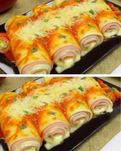 Cannelloni z szynką i serem z makaronem wielkanocnym