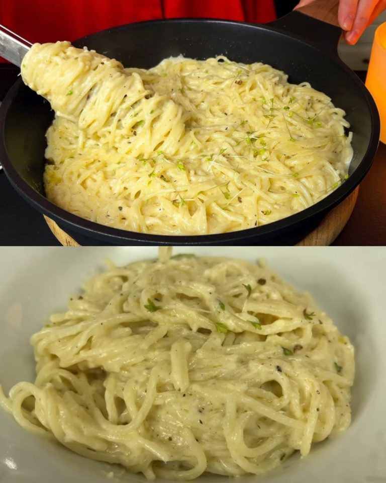 Składniki (4 porcje): 270 g spaghetti (ugotowanego al dente) 30 g (2 łyżki) masła 3-4 ząbki czosnku (posiekane) 20 g (1-2 łyżki) mąki 500 g (2 szklanki) mleka 60 g (1/2 szklanki) startego sera Sól, pieprz czarny, papryka (do smaku) 1 łyżeczka ziół włoskich Świeża rzeżucha (do dekoracji) Instrukcje: Przepis jest kontynuowany na następnej stronie  zobacz więcej na następnej stronie Reklama