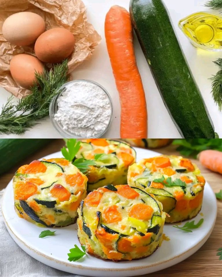 Muffinki jajeczne z warzywami, marchewką i cukinią