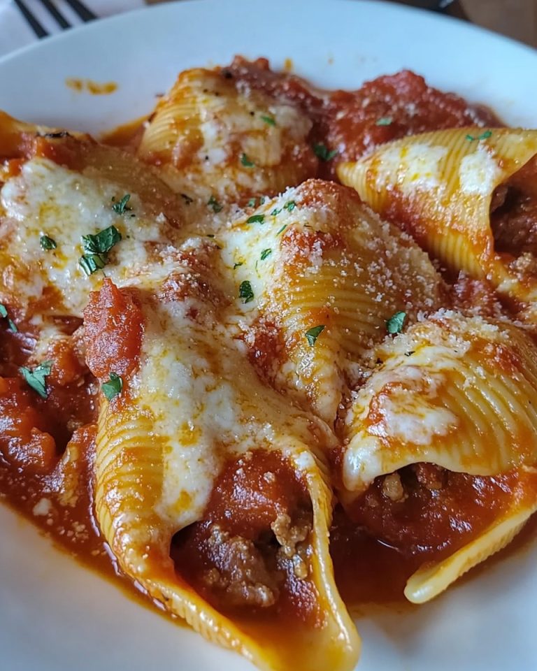 Conchiglioni faszerowane bakłażanem, ricottą i serem provolone