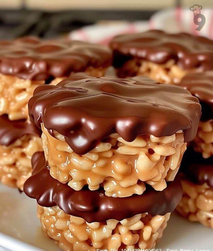Nieodparte Czekoladowe Kubki z Masłem Orzechowym i Ryżowymi Krispie