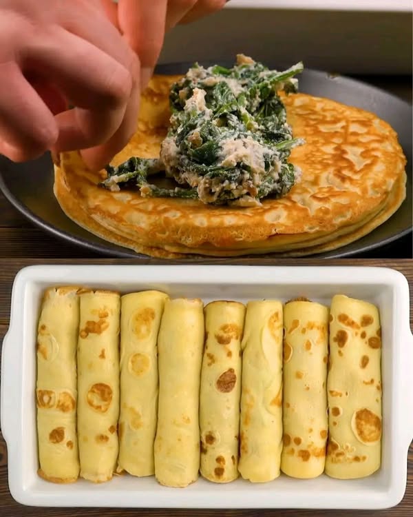 Naleśniki ze szpinakiem i ricottą