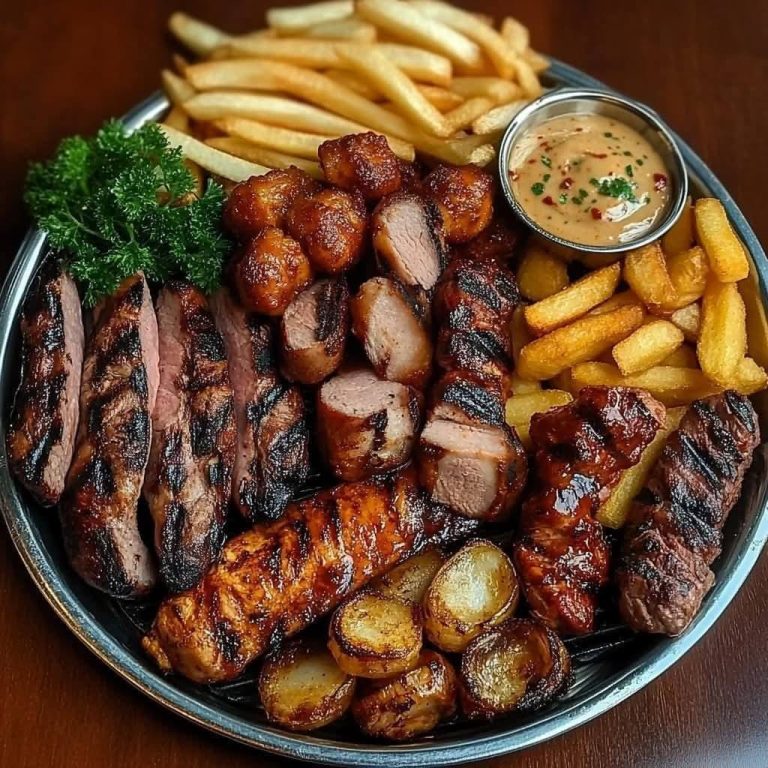 Grillowa uczta smaku z chrupiącymi frytkami – idealne danie na każdą okazję”
