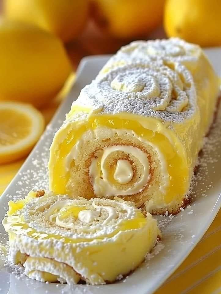 “Ciasto Velvet Roll z Kremem Cytrynowym: Słodka Harmonia Smaku i Tekstury”