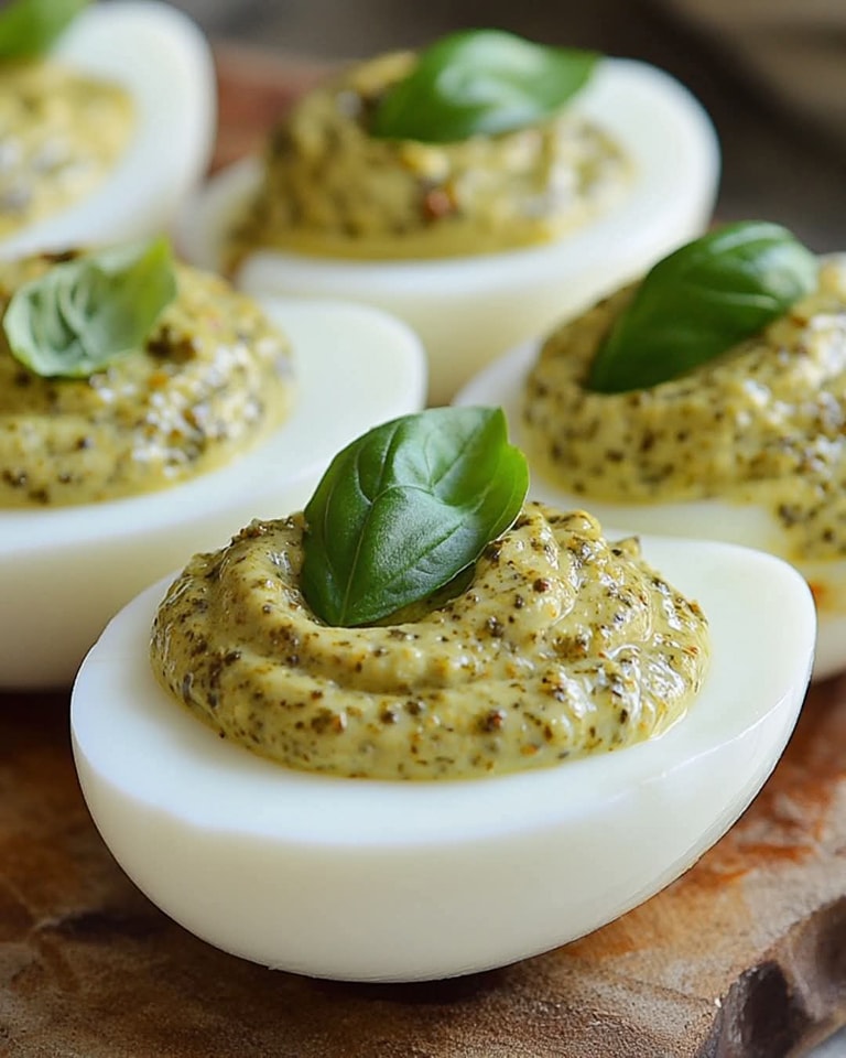 Jajka Faszerowane Pesto: Kreatywne Podejście do Tradycyjnej Przekąski”