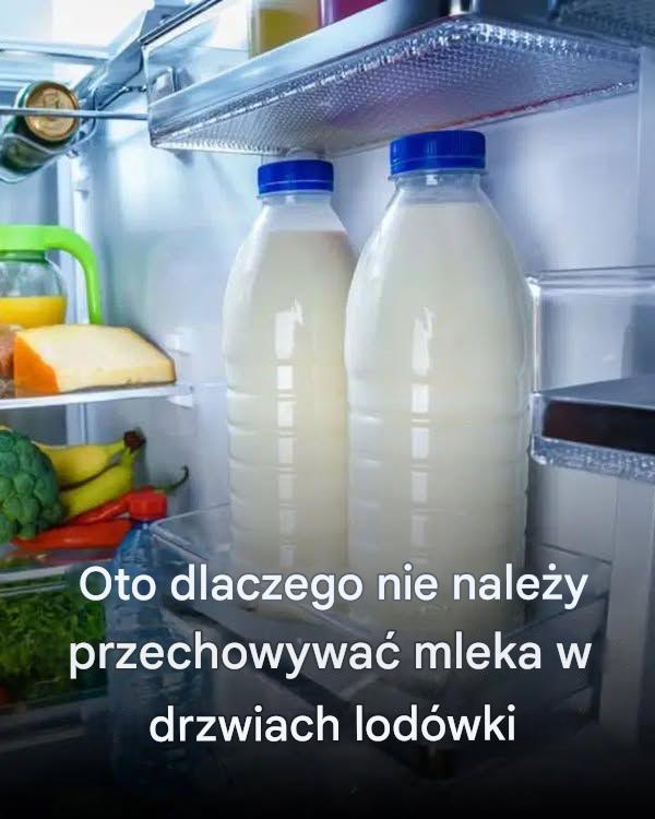 Czy przechowujesz butelkę z mlekiem na drzwiach lodówki? Zły pomysł! Oto dlaczego i jak ją prawidłowo przechowywać