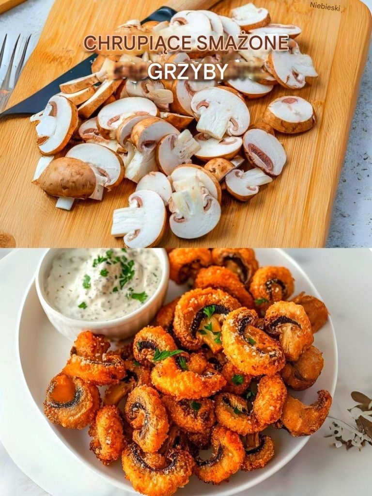 Chrupiące smażone pieczarki