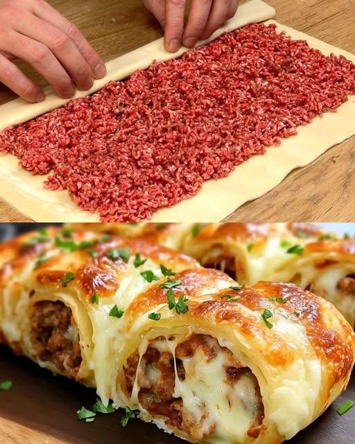 Ostre francuskie rożki z mięsem mielonym i serem – idealna przekąska na każdą okazję”