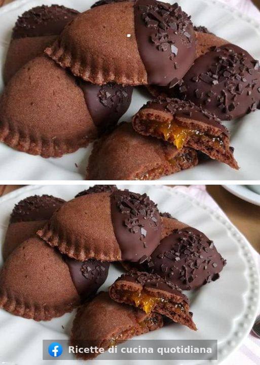 Ciasteczka Sacher w Kształcie Rożków – Czekoladowo-Morelowy Raj!