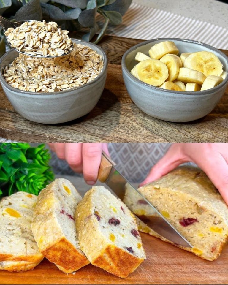 Desayuno horneado de avena y platano