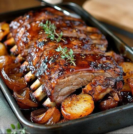Żeberka Pieczone w Piekarniku z Domowym Sosem BBQ – Soczyste i Pełne Smaku!