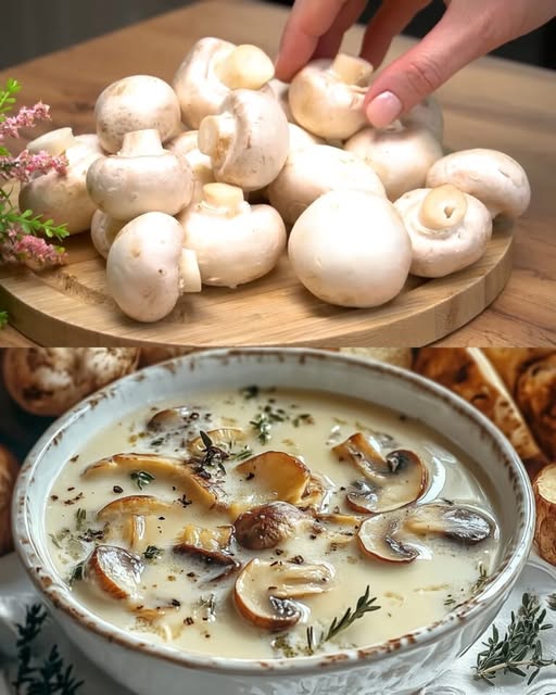 Aksamitna Zupa Grzybowa z Nutą Sherry – Elegancka Klasyka w Nowoczesnym Wydaniu