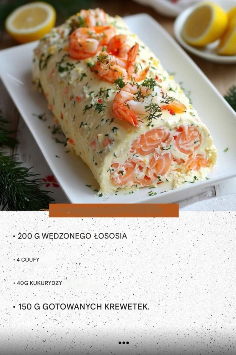 Słony Kawałek Świątecznej Bûche z Morskimi Smakami