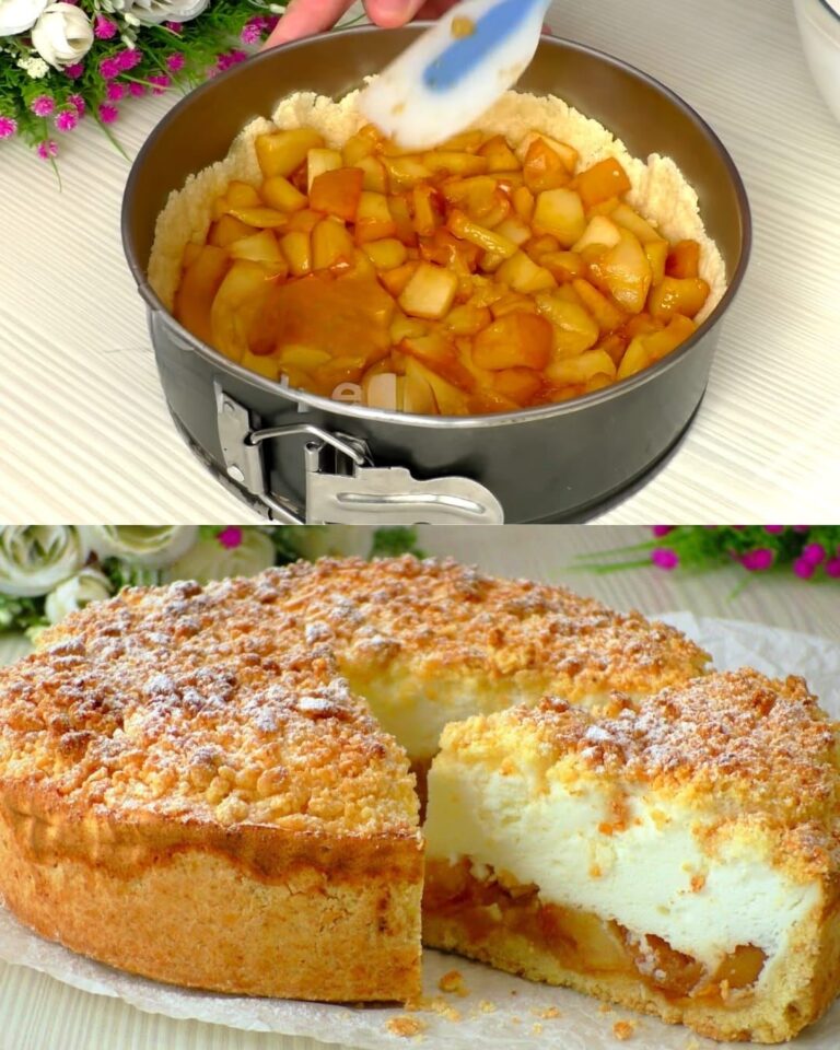 Szarlotka z kremem sufletowym