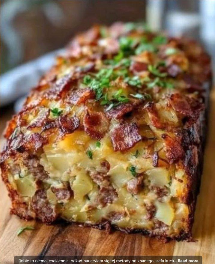 Boczek i kiełbasa w zapiekance ziemniaczanej