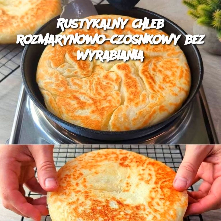 Rustykalny chleb rozmarynowo-czosnkowy bez wyrabiania