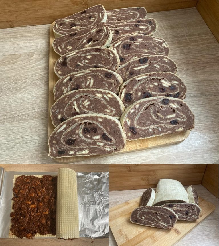 Waflowa rozkosz w rulonie – domowa rolada z kremem kakaowym