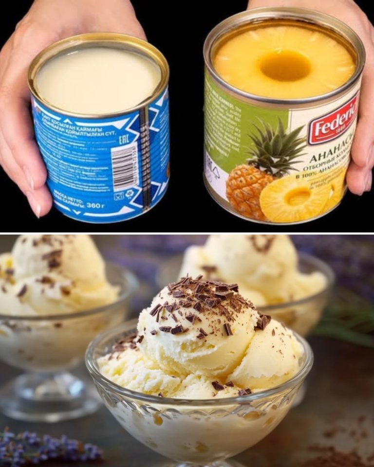 Deser z ananasem bez pieczenia i skondensowanym mlekiem