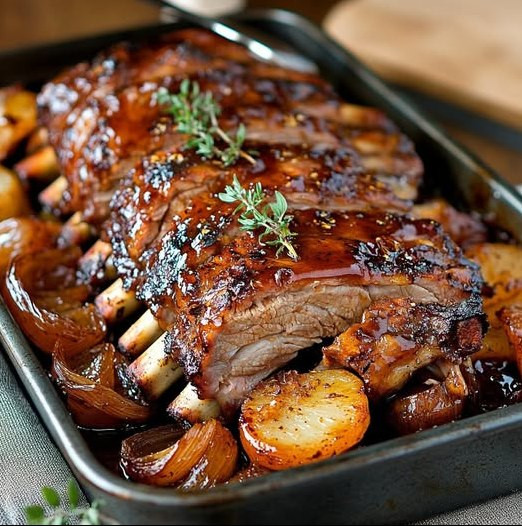 Żeberka Pieczone w Piekarniku z Domowym Sosem BBQ – Soczyste i Pełne Smaku!