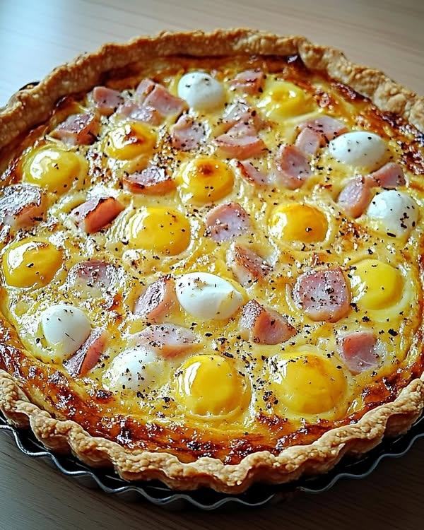 Francuska klasyka z twistem: Quiche z szynką i jajkiem na twardo