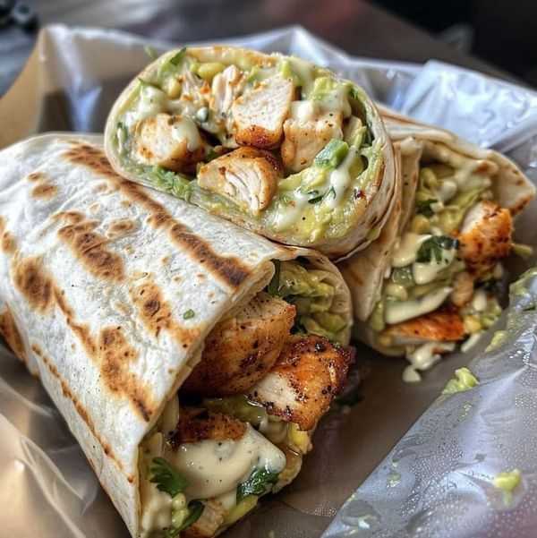 Burritos z kurczakiem, awokado i sosem ranch: aromatyczne połączenie komfortu i świeżości
