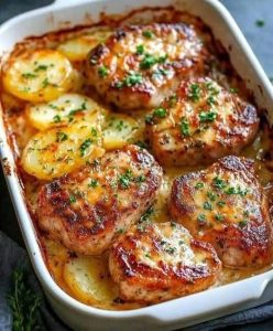 Pieczone kotlety wieprzowe z parmezanem