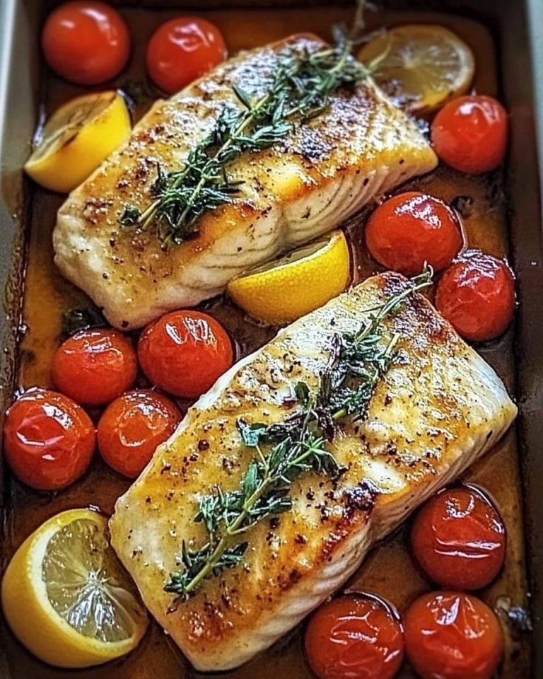 Pieczona ryba śródziemnomorska