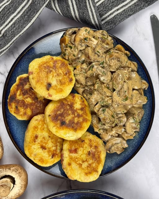 Przepis na najlepsze kotlety ziemniaczane z boczkiem i sosem pieczarkowym – smak, który zachwyci każde podniebienie!