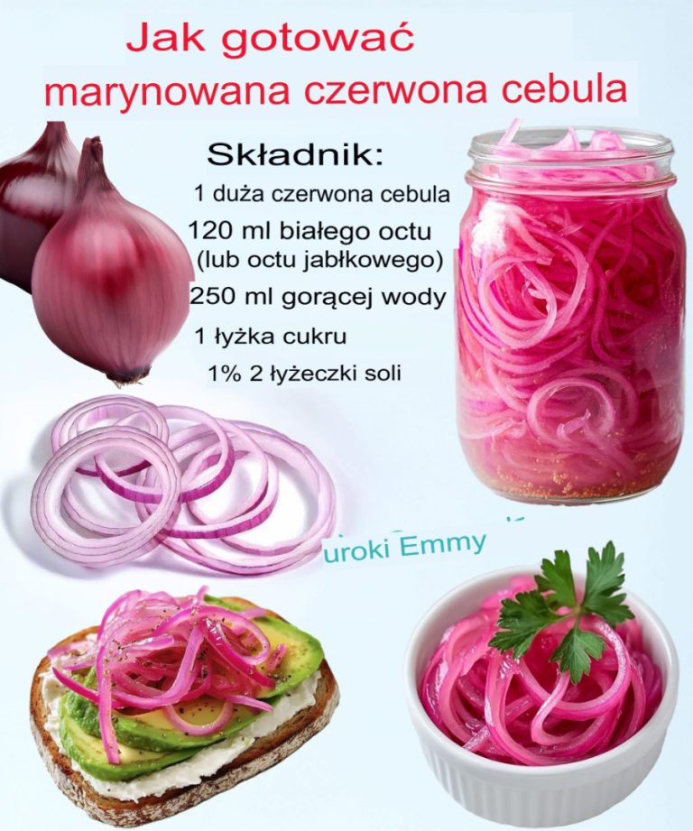 Przepis na marynowaną czerwoną cebulę