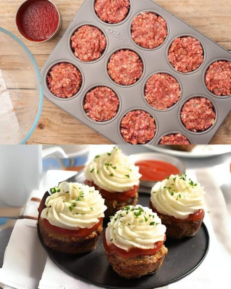 Babeczki Meatloaf z lukrem puree ziemniaczanym – Smaczna i oryginalna alternatywa dla tradycyjnego klopsa