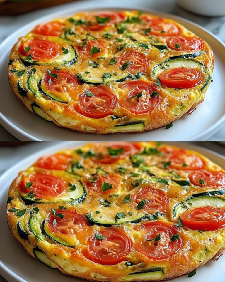 Śródziemnomorska Frittata z Cukinią i Pomidorami