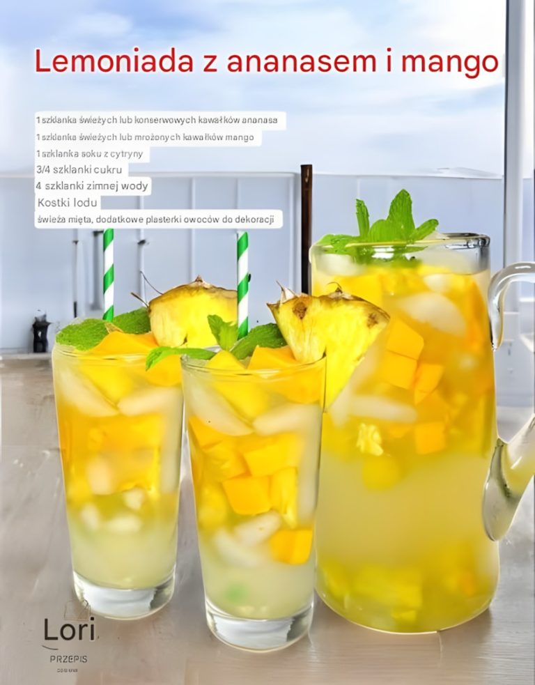 Lemoniada z ananasem i mango
