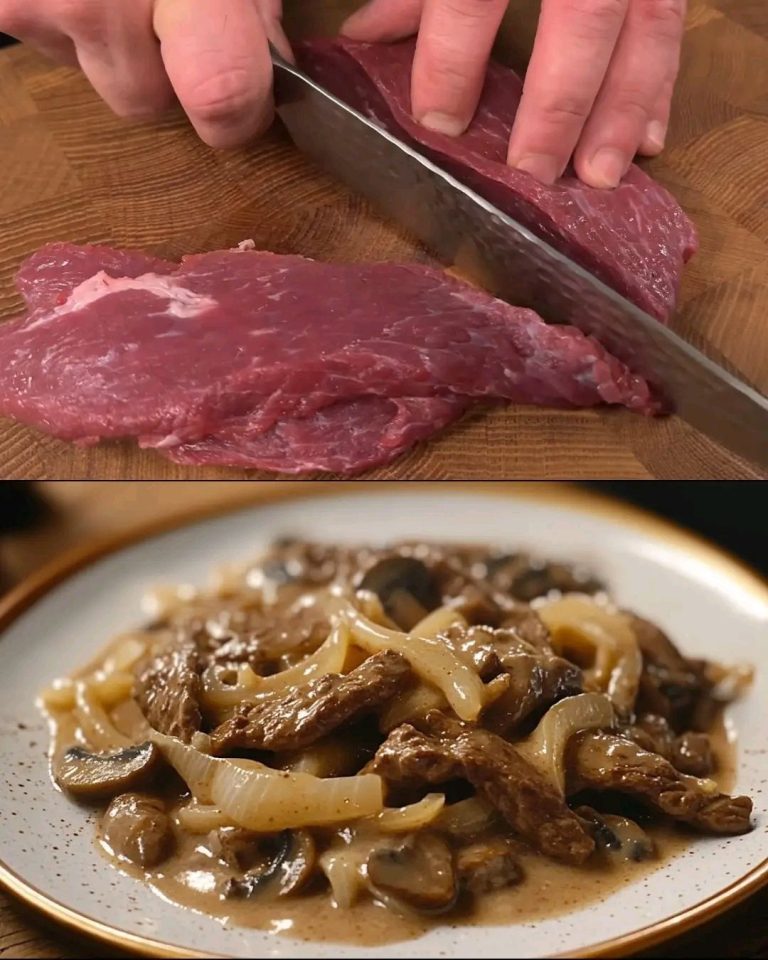 Kremowy Beef Stroganoff z Pieczarkami