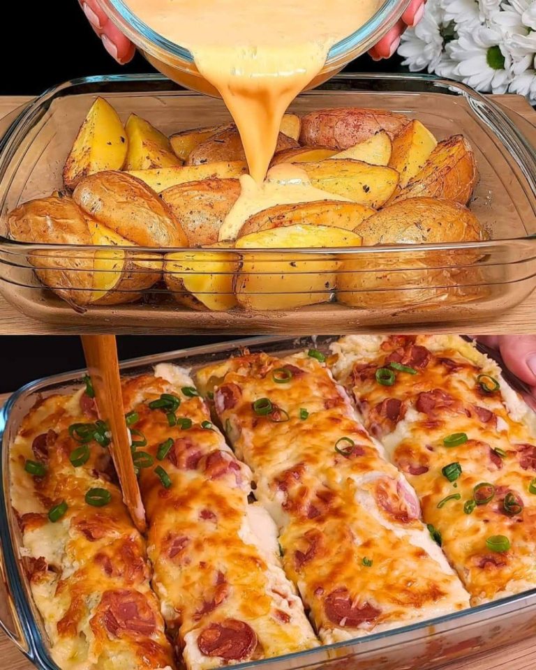 Rozkoszna Zapiekanka z Ziemniaków i Kiełbasy z Kremową Mozzarellą